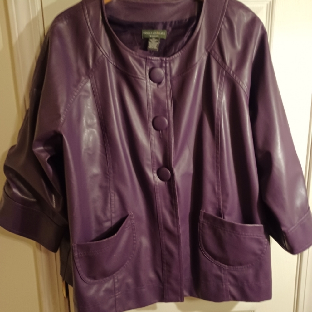 Purple Faux leather jacket